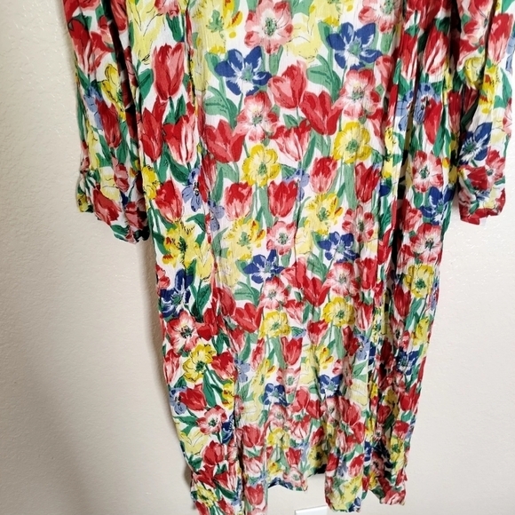 compania fantastica floral boho open duster sz L - Picture 3 of 7